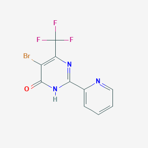 molecular formula C10H5BrF3N3O B1384213 5-Bromo-2-(2-pyridinyl)-6-(trifluoromethyl)-4-pyrimidinol CAS No. 338757-54-3