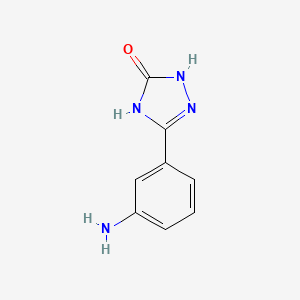 molecular formula C8H8N4O B1384214 5-(3-aminophenyl)-2,3-dihydro-1H-1,2,4-triazol-3-one CAS No. 842129-12-8