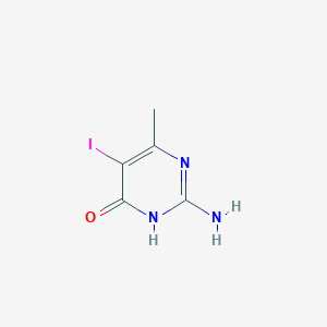molecular formula C5H6IN3O B1384218 2-氨基-5-碘-6-甲基-4-嘧啶醇 CAS No. 22294-57-1