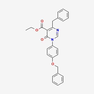 molecular formula C27H24N2O4 B13842193 Ethyl 4-benzyl-1-(4-(benzyloxy)phenyl)-6-oxo-1,6-dihydropyrimidine-5-carboxylate 