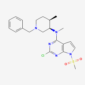molecular formula C21H26ClN5O2S B13842209 N-((3R,4R)-1-Benzyl-4-methylpiperidin-3-yl)-2-chloro-N-methyl-7-(methylsulfonyl)-7H-pyrrolo[2,3-d]pyrimidin-4-amine 