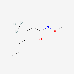 molecular formula C10H21NO2 B13842214 (3S)-N-methoxy-N-methyl-3-(trideuteriomethyl)heptanamide 