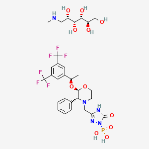 molecular formula C30H40F6N5O11P B13842231 (1'R,2S,3S)-Defluoro Fosaprepitant Dimeglumine 