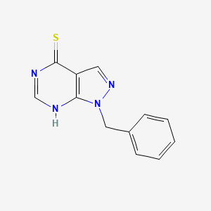 molecular formula C12H10N4S B1384224 1-Benzyl-1H-pyrazolo[3,4-d]pyrimidine-4-thiol CAS No. 56156-23-1