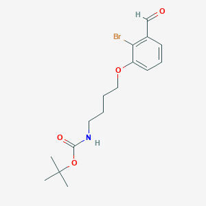 molecular formula C16H22BrNO4 B13842249 tert-butyl N-[4-(2-bromo-3-formylphenoxy)butyl]carbamate 