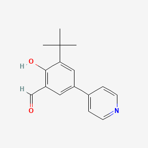 molecular formula C16H17NO2 B1384230 3-(tert-Butyl)-2-hydroxy-5-(4-pyridyl)benzaldehyde CAS No. 342037-22-3
