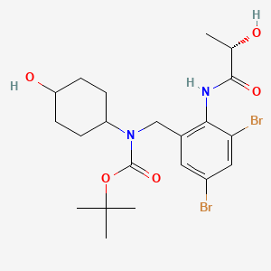 molecular formula C21H30Br2N2O5 B13842310 Ambroxol (L)-Lactamide tert-Butyl Carbamate 