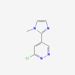 molecular formula C8H7ClN4 B13842318 3-Chloro-5-(1-methyl-1H-imidazol-2-yl)pyridazine 
