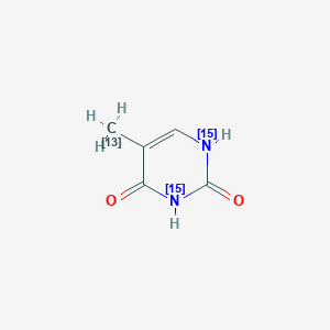 molecular formula C5H6N2O2 B13842319 Thymine-15N2,13C 