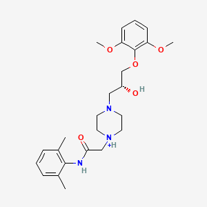 molecular formula C25H36N3O5+ B13842361 (R)-2-(4-(3-(2,6-Dimethoxyphenoxy)-2-hydroxypropyl)piperazin-1-yl)-N-(2,6-dimethylphenyl)acetamide 