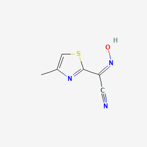 molecular formula C6H5N3OS B1384241 Hydroxyimino(4-methyl-2-thiazolyl)acetonitrile CAS No. 166983-43-3