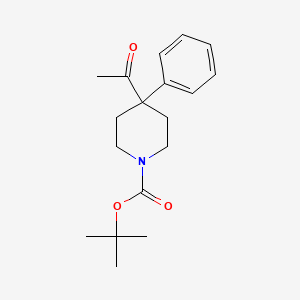 molecular formula C18H25NO3 B13842413 Tert-butyl 4-acetyl-4-phenylpiperidine-1-carboxylate 