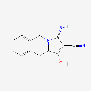 molecular formula C13H11N3O B1384242 3-amino-1-oxo-1H,5H,10H,10aH-pyrrolo[1,2-b]isoquinoline-2-carbonitrile CAS No. 929974-48-1