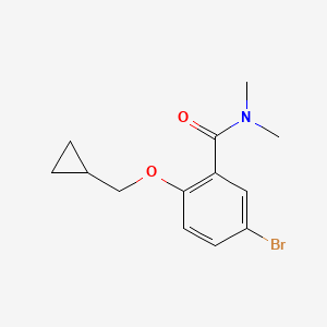 molecular formula C13H16BrNO2 B1384243 5-Bromo-2-cyclopropylmethoxy-N,N-dimethylbenzamide CAS No. 1369785-59-0