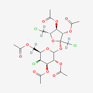 molecular formula C22H29Cl3O13 B13842447 Sucralose-d6 Pentaacetate 