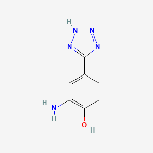 molecular formula C7H7N5O B1384245 2-amino-4-(1H-tetrazol-5-yl)phenol CAS No. 924860-65-1
