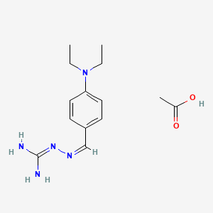 molecular formula C14H23N5O2 B13842478 acetic acid;2-[(Z)-[4-(diethylamino)phenyl]methylideneamino]guanidine 