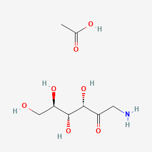 molecular formula C8H17NO7 B13842487 D-Fructose, 1-amino-1-deoxy-, acetate (ester) CAS No. 54990-71-5