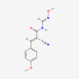 (2E)-2-cyano-N-[(1E)-(methoxyimino)methyl]-3-(4-methoxyphenyl)prop-2-enamide