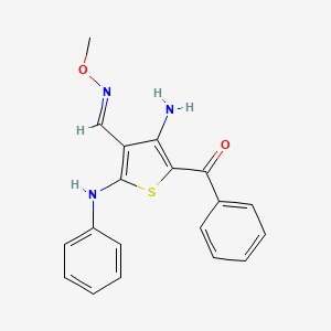4-amino-2-anilino-5-benzoyl-3-thiophenecarbaldehyde O-methyloxime