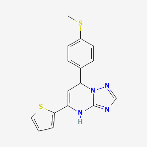 molecular formula C16H14N4S2 B13842532 7-(4-Methylsulfanylphenyl)-5-thiophen-2-yl-1,7-dihydro-[1,2,4]triazolo[1,5-a]pyrimidine CAS No. 423136-44-1