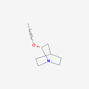 molecular formula C10H15NO B13842570 (2R)-2-prop-1-ynoxy-1-azabicyclo[2.2.2]octane 