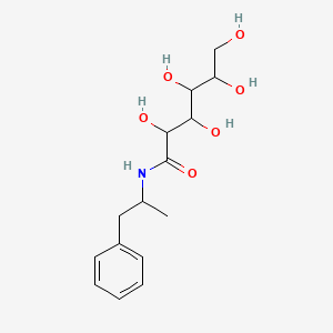 molecular formula C15H23NO6 B13842689 2,3,4,5,6-pentahydroxy-N-(1-phenylpropan-2-yl)hexanamide CAS No. 6968-04-3