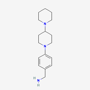 molecular formula C17H27N3 B13842716 [4-(4-Piperidin-1-ylpiperidin-1-yl)phenyl]methanamine 
