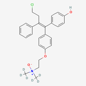 molecular formula C26H28ClNO3 B13842740 (Z)-2-(4-(4-Chloro-1-(4-hydroxyphenyl)-2-phenylbut-1-en-1-yl)phenoxy)-N,N-bis(methyl-d3)ethan-1-amine Oxide 