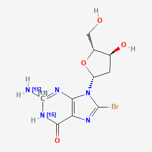 molecular formula C10H12BrN5O4 B13842765 8-Bromo-2'-deoxyguanosine-13C,15N2 