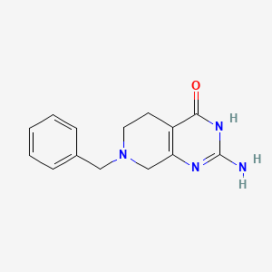 molecular formula C14H16N4O B1384278 2-氨基-7-苄基-5,6,7,8-四氢吡啶并[3,4-d]嘧啶-4(3H)-酮 CAS No. 62458-92-8