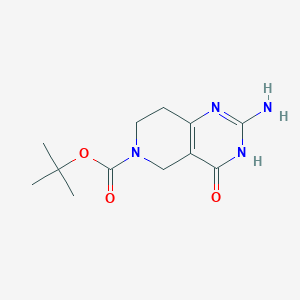 molecular formula C12H18N4O3 B1384280 tert-Butyl 2-amino-4-oxo-3,4,7,8-tetrahydropyrido[4,3-d]pyrimidine-6(5H)-carboxylate CAS No. 1000386-01-5