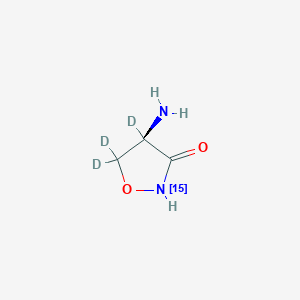 molecular formula C3H6N2O2 B13842825 D-Cycloserine-15N,D3 