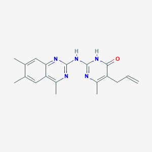 5-allyl-6-methyl-2-[(4,6,7-trimethylquinazolin-2-yl)amino]pyrimidin-4(3H)-one