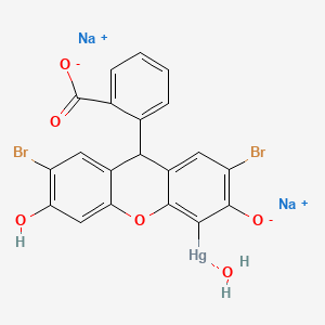 molecular formula C20H11Br2HgNa2O6 B13842837 disodium;[2,7-dibromo-9-(2-carboxylatophenyl)-6-hydroxy-3-oxido-9H-xanthen-4-yl]mercury;hydrate 