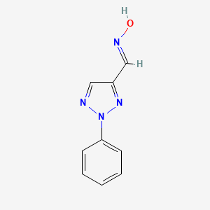 molecular formula C9H8N4O B1384284 N-[(2-phenyl-2H-1,2,3-triazol-4-yl)methylidene]hydroxylamine CAS No. 6206-85-5