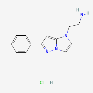 molecular formula C13H15ClN4 B13842858 2-(6-Phenyl-1h-imidazo[1,2-b]pyrazol-1-yl)ethan-1-amine Hydrochloride 
