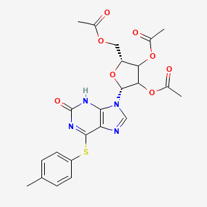 molecular formula C23H24N4O8S B13842877 [(2R,5R)-3,4-diacetyloxy-5-[6-(4-methylphenyl)sulfanyl-2-oxo-3H-purin-9-yl]oxolan-2-yl]methyl acetate 