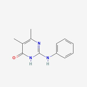 B1384290 2-anilino-5,6-dimethylpyrimidin-4(3H)-one CAS No. 97041-35-5
