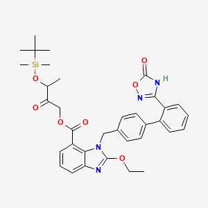 molecular formula C35H40N4O7Si B13842905 3-(tert-Butyldimethylsilyl)-2-oxobutyl Azilsartan Ester 