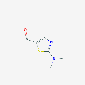 molecular formula C11H18N2OS B13842914 1-[4-Tert-butyl-2-(dimethylamino)-1,3-thiazol-5-yl]ethanone 