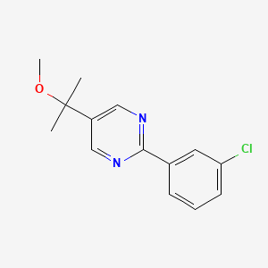 molecular formula C14H15ClN2O B13842944 2-(3-Chlorophenyl)-5-(2-methoxypropan-2-yl)pyrimidine 