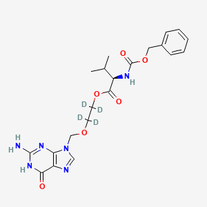 molecular formula C21H26N6O6 B13842972 N-Carboxybenzyl D-Valacyclovir-d4 