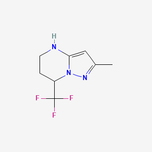 molecular formula C8H10F3N3 B1384298 2-Methyl-7-(trifluoromethyl)-4,5,6,7-tetrahydropyrazolo[1,5-a]pyrimidine CAS No. 832739-70-5