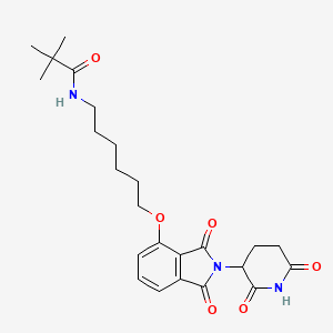 molecular formula C24H31N3O6 B13842990 tert-Butyl (6-((2-(2,6-dioxopiperidin-3-yl)-1,3-dioxoisoindolin-4-yl)oxy)hexyl)carbamate 