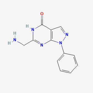 6-(aminomethyl)-1-phenyl-1,5-dihydro-4H-pyrazolo[3,4-d]pyrimidin-4-one