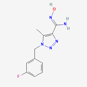 1-(3-fluorobenzyl)-N'-hydroxy-5-methyl-1H-1,2,3-triazole-4-carboximidamide