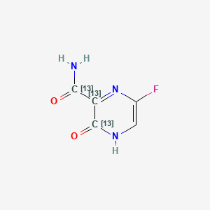 molecular formula C5H4FN3O2 B13843179 Favipiravir-13C3 