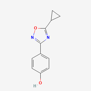 molecular formula C11H10N2O2 B1384319 4-(5-Cyclopropyl-1,2,4-oxadiazol-3-yl)phenol CAS No. 1038982-05-6