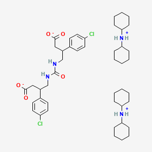 molecular formula C45H68Cl2N4O5 B13843213 Dibaclofen Urea Dicyclohexylammonium Salt 
